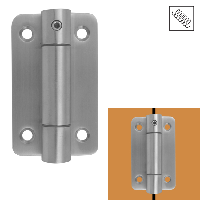 Dobradi�a com mola para cabines modulares - INOX 304